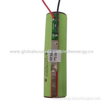 Lithium-ion Battery Pack with Panasonic NCR18650 Cells and 3.7V, 2.9Ah